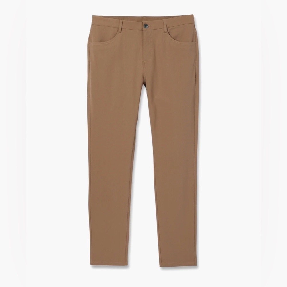 Mens Vuori Meta Pants Athletic Slim Fit 33x32 Dark Khaki EUC